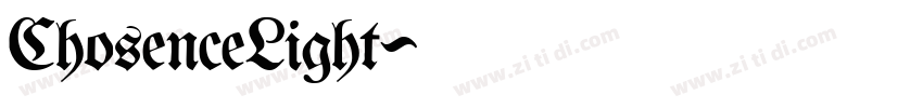 ChosenceLight字体转换