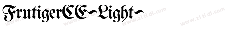 FrutigerCE-Light字体转换