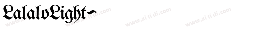 LalaloLight字体转换