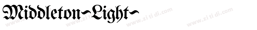 Middleton-Light字体转换