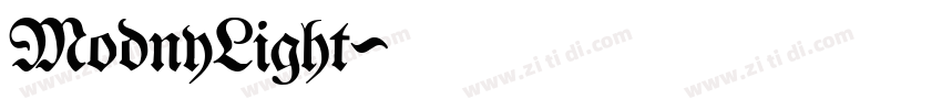 ModnyLight字体转换 ModnyLight字体转换