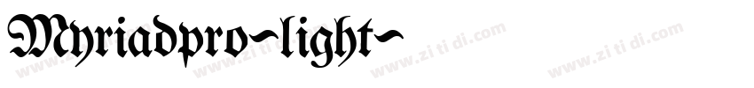 Myriadpro-light字体转换