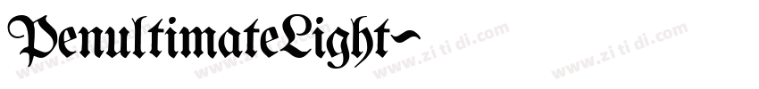 PenultimateLight字体转换 PenultimateLight字体转换