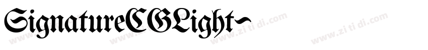 SignatureCGLight字体转换