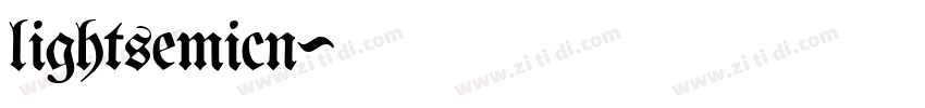 lightsemicn字体转换