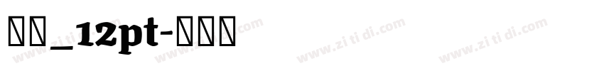 宋体_12pt字体转换