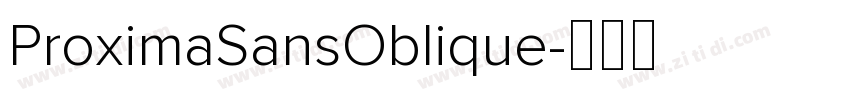 ProximaSansOblique字体转换