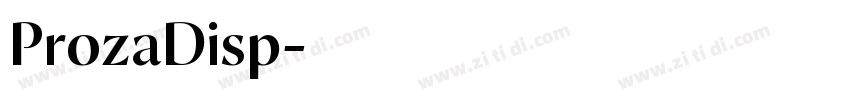 ProzaDisp字体转换
