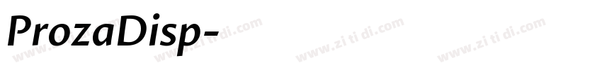 ProzaDisp字体转换