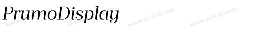 PrumoDisplay字体转换 PrumoDisplay字体转换