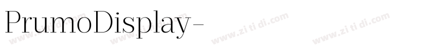 PrumoDisplay字体转换 PrumoDisplay字体转换