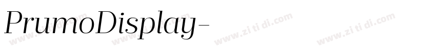 PrumoDisplay字体转换 PrumoDisplay字体转换