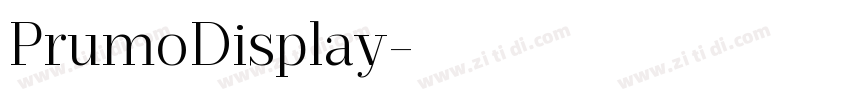 PrumoDisplay字体转换 PrumoDisplay字体转换