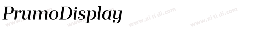 PrumoDisplay字体转换 PrumoDisplay字体转换
