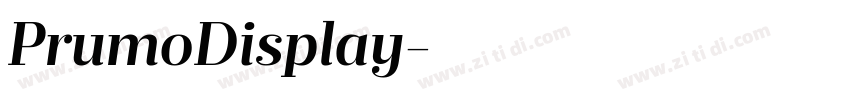 PrumoDisplay字体转换 PrumoDisplay字体转换