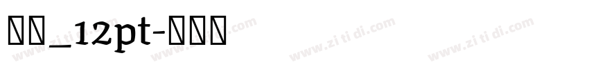 宋体_12pt字体转换