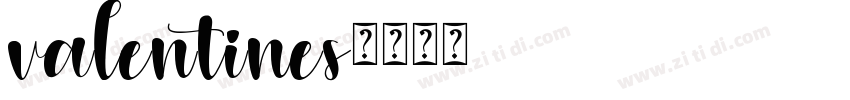valentines字体转换