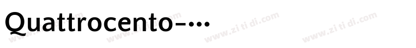 Quattrocento字体转换