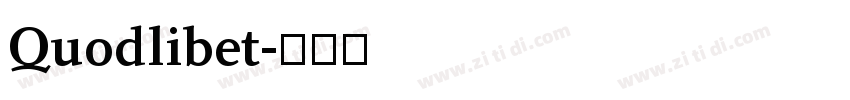 Quodlibet字体转换