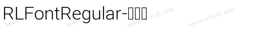 RLFontRegular字体转换