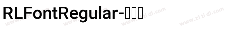 RLFontRegular字体转换
