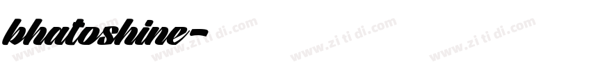 bhatoshine字体转换