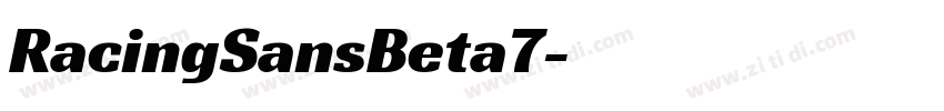 RacingSansBeta7字体转换