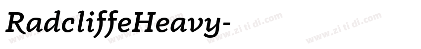 RadcliffeHeavy字体转换 RadcliffeHeavy字体转换
