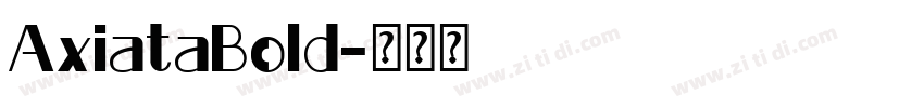 AxiataBold字体转换