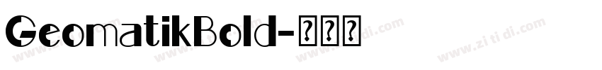 GeomatikBold字体转换