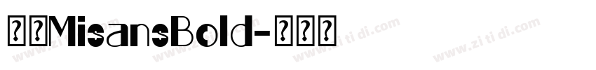 小米MisansBold字体转换