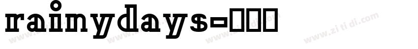 rainydays字体转换