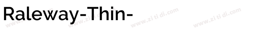 Raleway-Thin字体转换