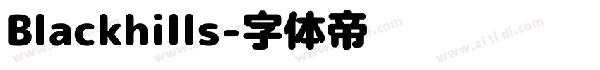Blackhills字体转换