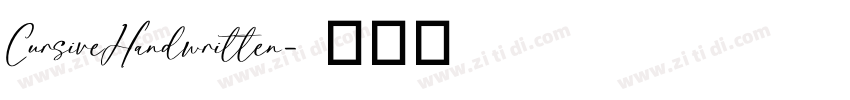 CursiveHandwritten字体转换