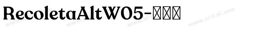 RecoletaAltW05字体转换