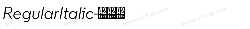 RegularItalic字体转换