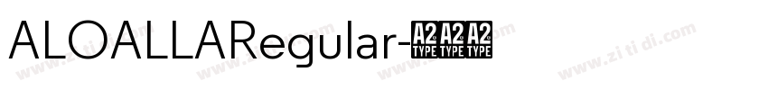 ALOALLARegular字体转换