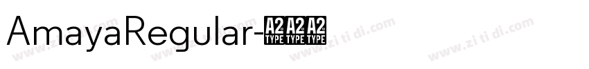 AmayaRegular字体转换