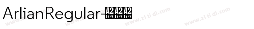 ArlianRegular字体转换