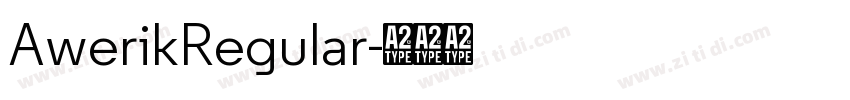 AwerikRegular字体转换