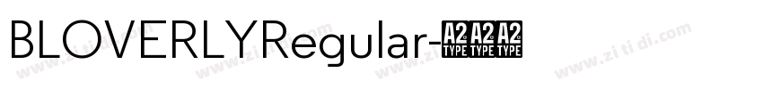 BLOVERLYRegular字体转换