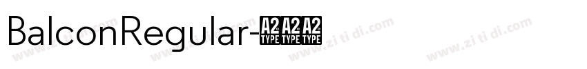 BalconRegular字体转换