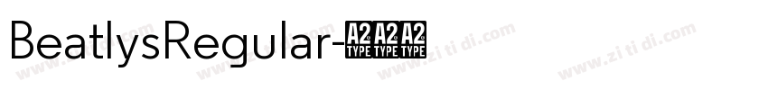 BeatlysRegular字体转换