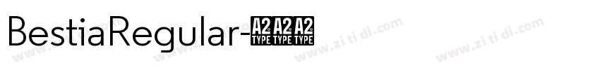 BestiaRegular字体转换
