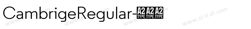 CambrigeRegular字体转换