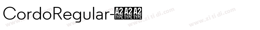 CordoRegular字体转换