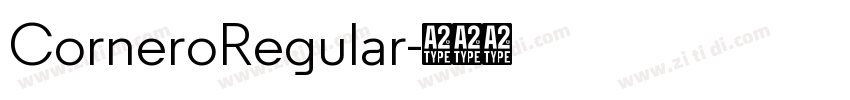 CorneroRegular字体转换