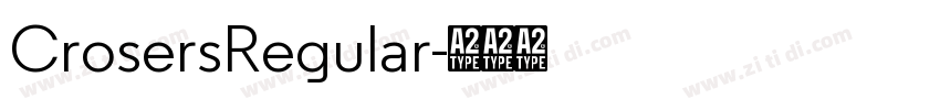 CrosersRegular字体转换