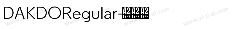DAKDORegular字体转换